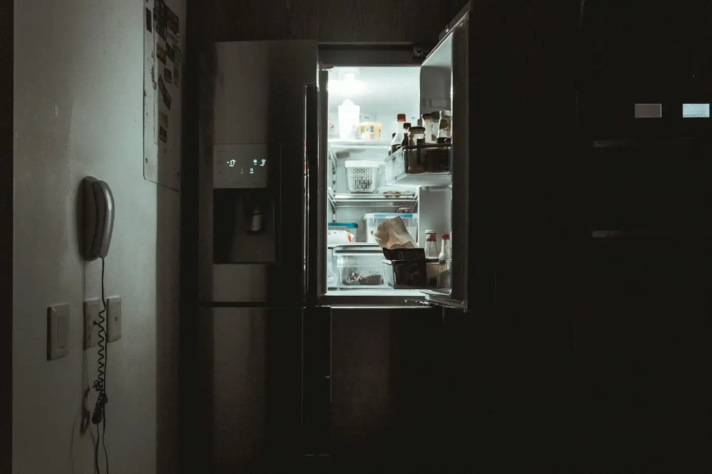 Silver french door refrigerator
